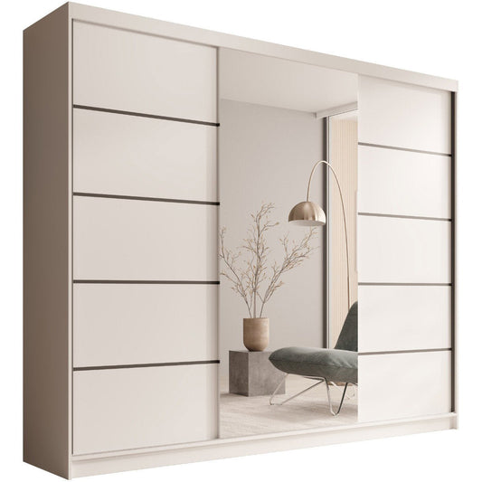 Ντουλάπα Galadriel 250 Συρόμενη Λευκό 250x58x215