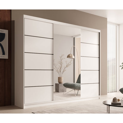 Ντουλάπα Galadriel 250 Συρόμενη Λευκό 250x58x215