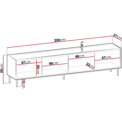 Tewos 4D TV Stand 200x37x50