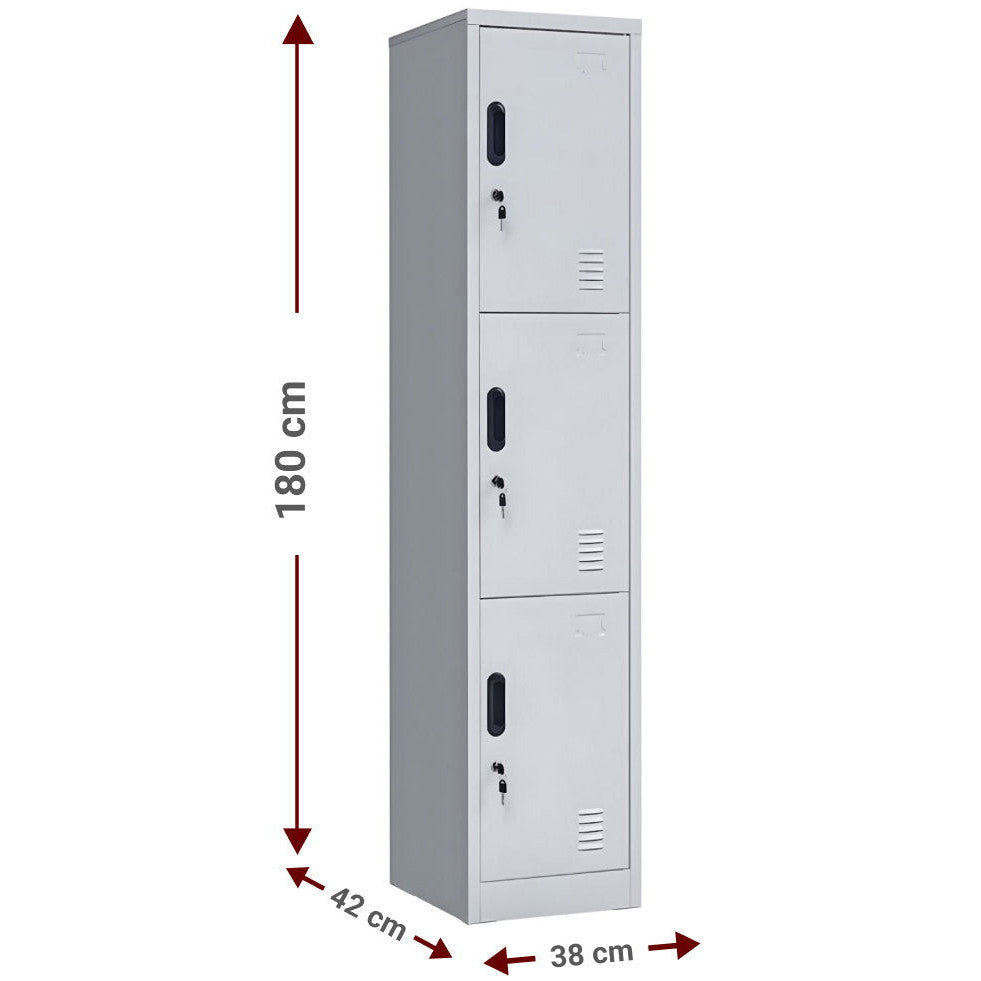 Μεταλλικός Φοριαμός Damian 3D Slim 38x42x180