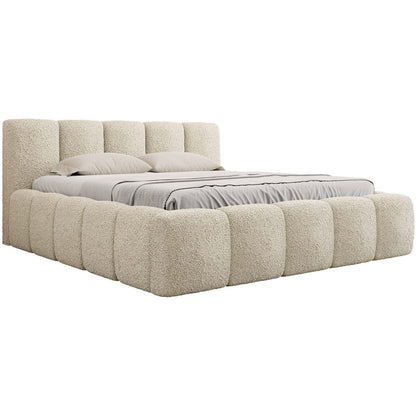 Upholstered Bed Kevson Beige 222x200x71