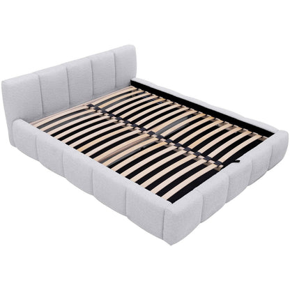 Upholstered Bed Kevson Beige 222x200x71