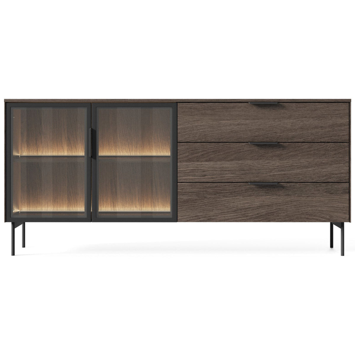 Μπουφές Luminus 2D3S Καφέ 181.3x39.3x82.6