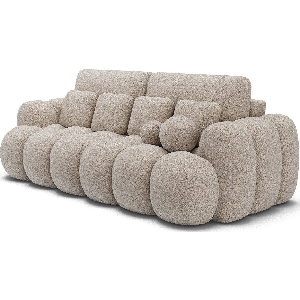 Καναπές - Κρεβάτι Conely Τριθέσιος Μπεζ 256x119x105