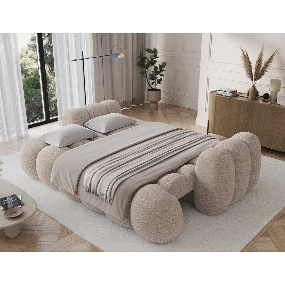 Καναπές - Κρεβάτι Conely Τριθέσιος Μπεζ 256x119x105