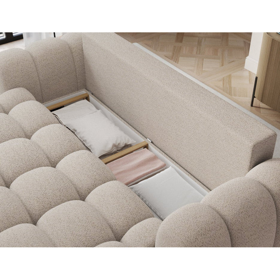 Καναπές - Κρεβάτι Conely Τριθέσιος Μπεζ 256x119x105