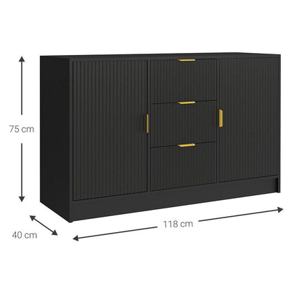 Μπουφές Allegro Μαύρο 118x40x75