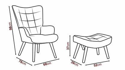 Σετ Πολυθρόνας Farel Patch 68x76x98
