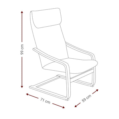 Relax Armchair Roy Black 59x71x99
