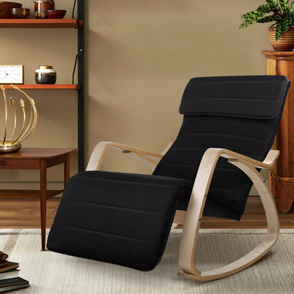 Rocking Armchair Roy Black 67x108x90