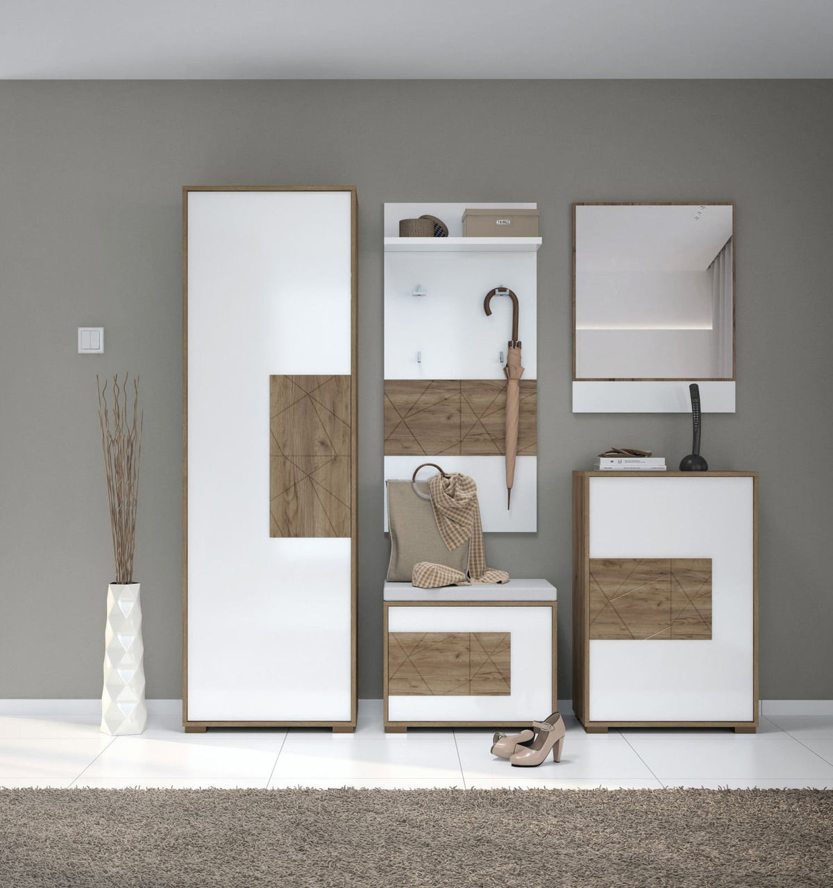 Stendal shoe cabinet 63x36x94