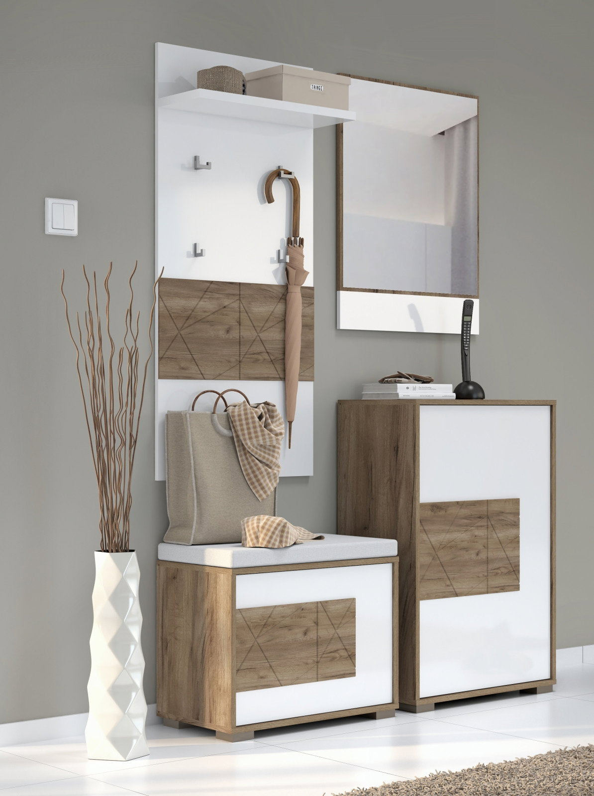 Stendal shoe cabinet 63x36x94