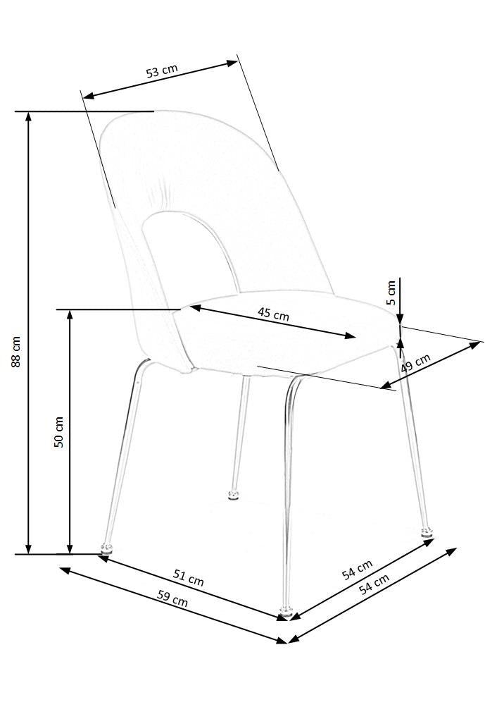 Chair Ronald Black 54x59x88