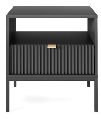Κομοδίνο Palermo Μαύρο 54x39x56