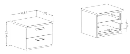 Κομοδίνο Sigon Καφέ 46x40x37