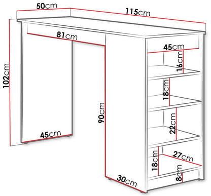 Τραπέζι Μπαρ Zotino Λευκό 115x50x102