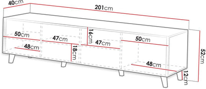 Έπιπλο Τηλεόρασης Vamos 200 200x40x52