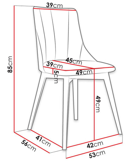 Καρέκλα S97 Μπεζ 53x56x85