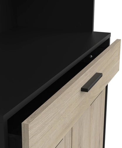 Alchemy Display Cabinet Black-Natural 83.3x40x176.1