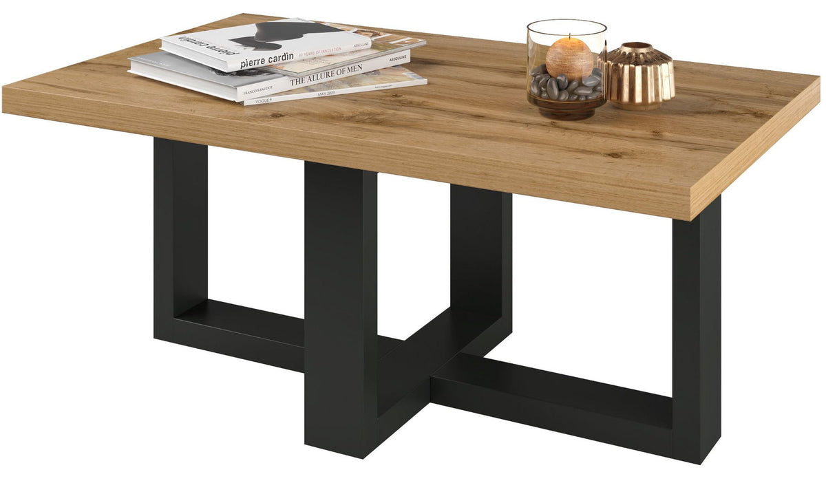 Τραπεζάκι Σαλονιού Aveni Φυσικό-Μαύρο 102x60x44