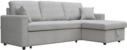 Γωνιακός Καναπές Vancouver Γκρι Ανοιχτό 223x146x83