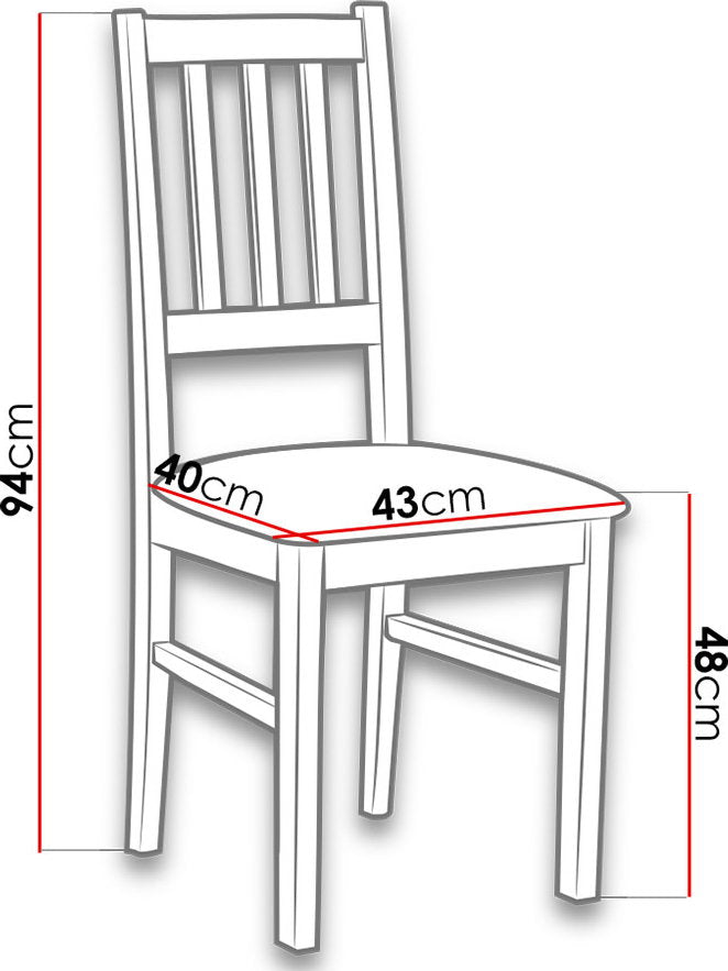 Καρέκλα Bossi IV Sonoma - Καφέ 43x40x94