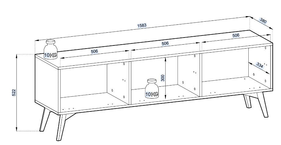 Έπιπλο Τηλεόρασης Ernest Μέντα 158x38x52