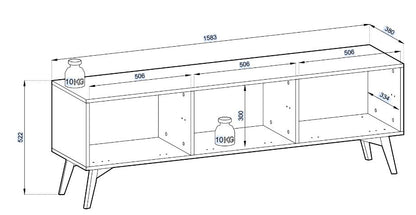 Έπιπλο Τηλεόρασης Ernest Μέντα 158x38x52