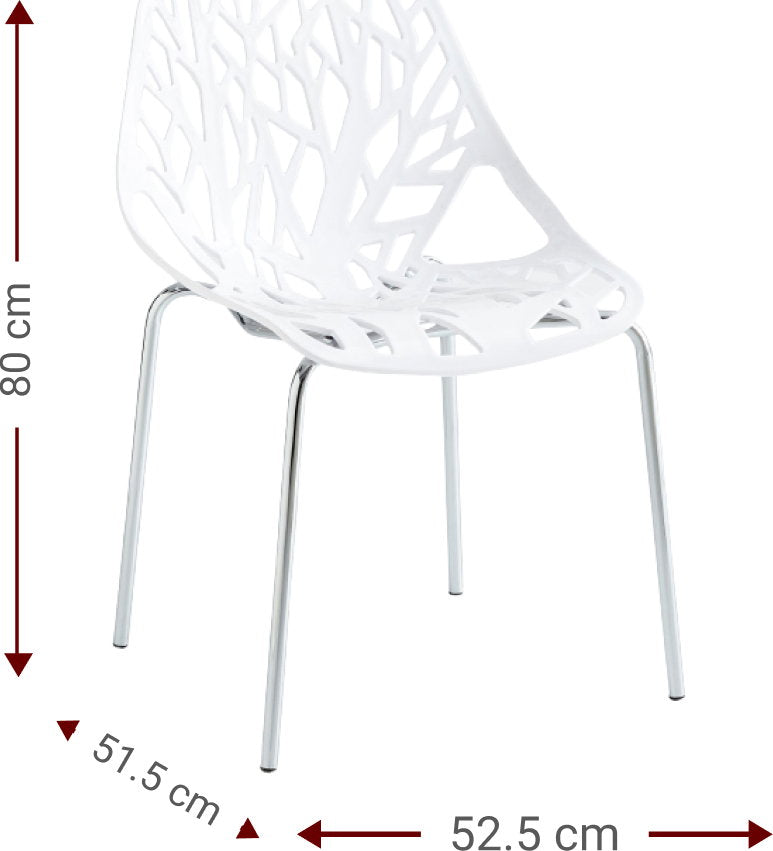 Καρέκλα Plexy Λευκό 52.5x51.5x80