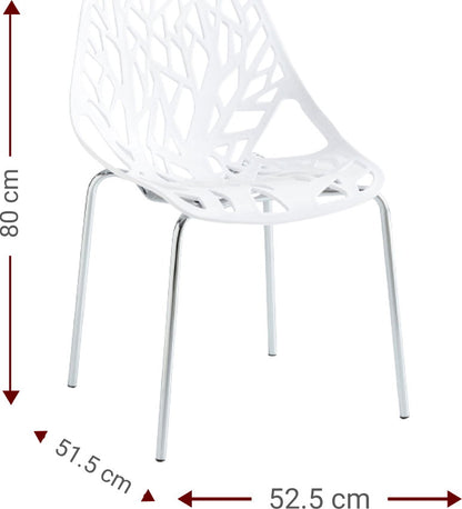 Καρέκλα Plexy Λευκό 52.5x51.5x80
