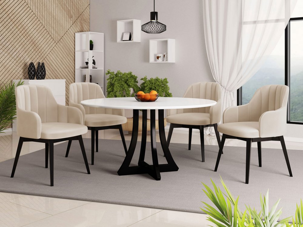 Καρέκλα Bene S105 Εκρού 54.5x53x82