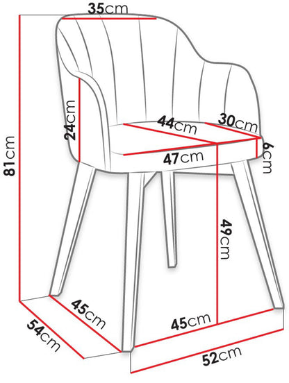 Καρέκλα Bene S105 Εκρού 54.5x53x82