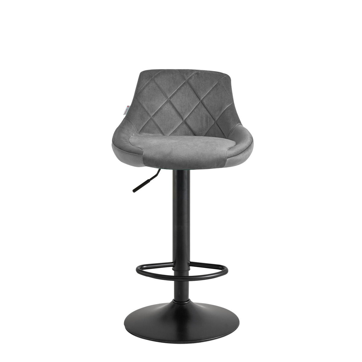 Σκαμπό Μπαρ Velluto Γκρι 45.5x49x103.5
