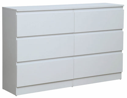 Συρταριέρα Juniper 6S Λευκό 138x40x77