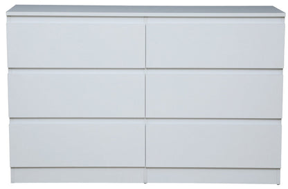Συρταριέρα Juniper 6S Λευκό 138x40x77