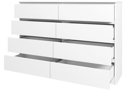 Συρταριέρα Juniper 8S Λευκό 139x40x100