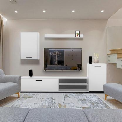 Lia Living Room Set White 180x33x170