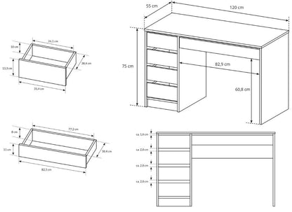 Τουαλέτα Courtney Cashmere 120x55x75