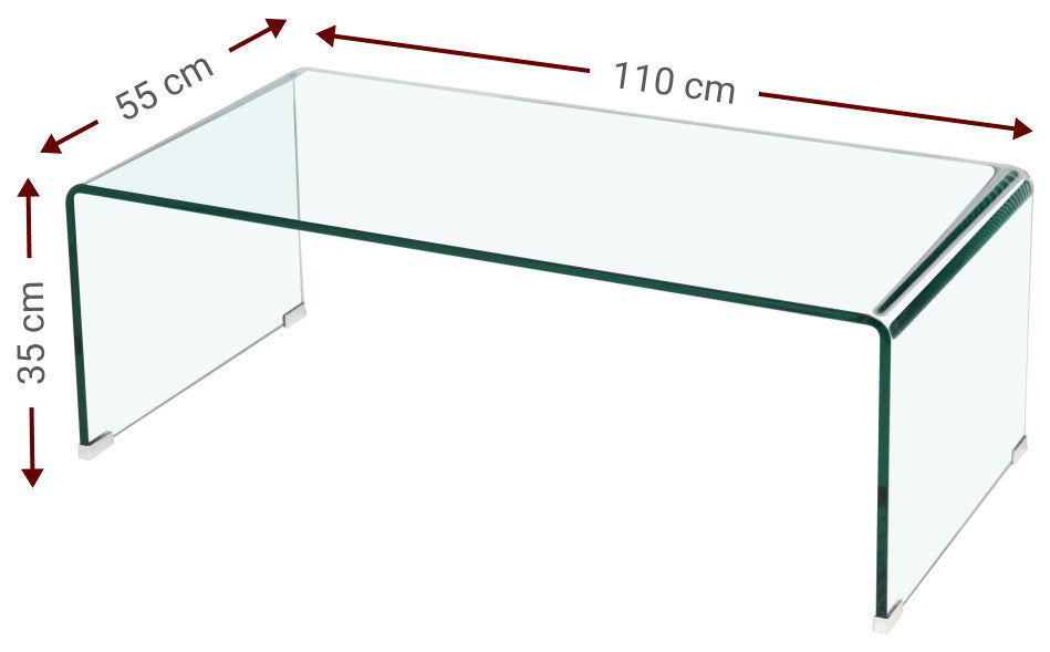 Crystal Coffee Table 110x55x35