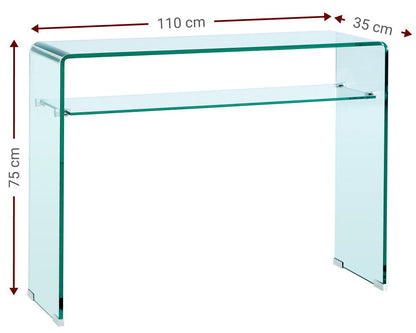 Κονσόλα Crystal Shelf 110x35x75