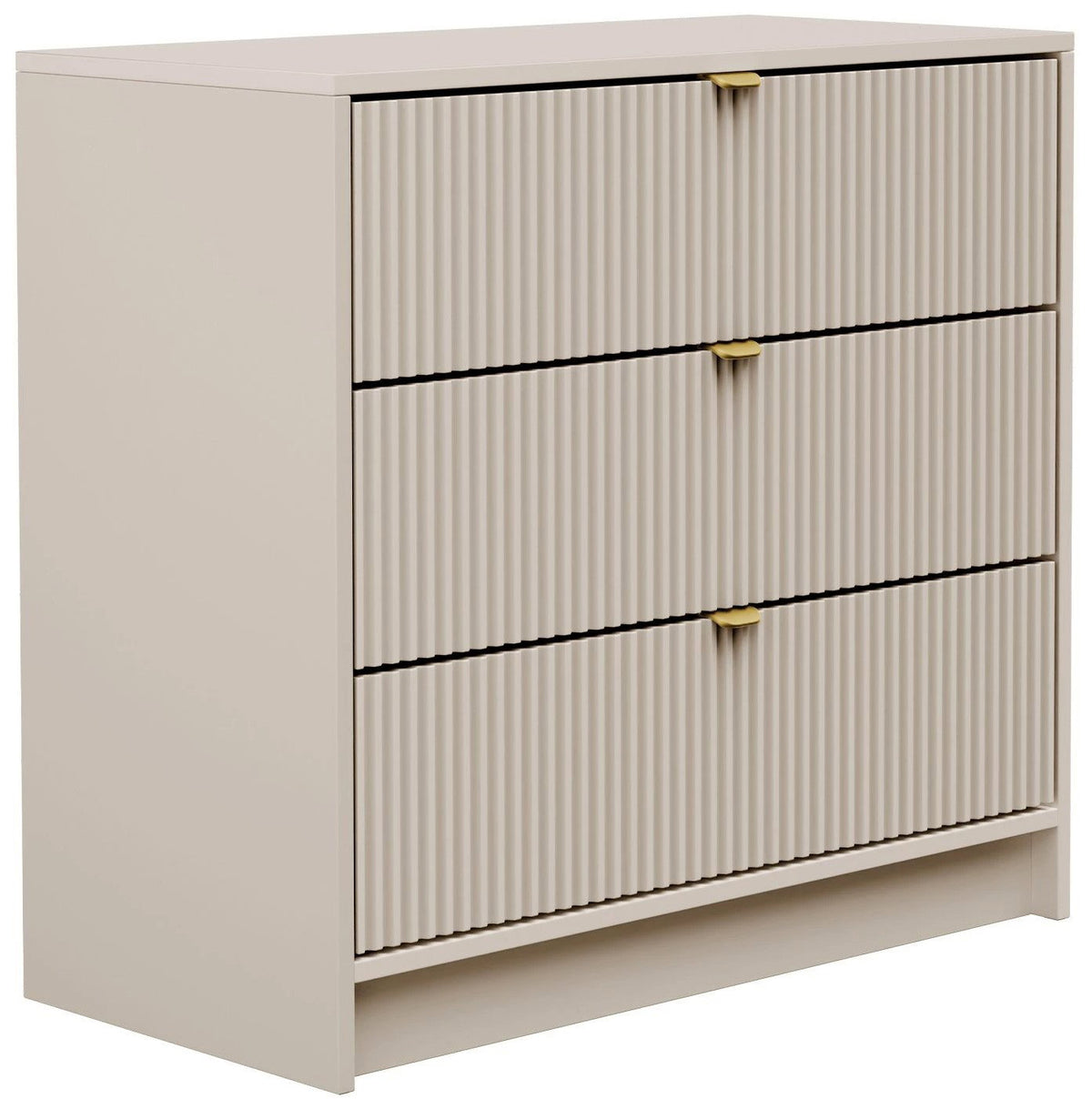Tireno 3-Drawer Chest, Beige, 80x40x75