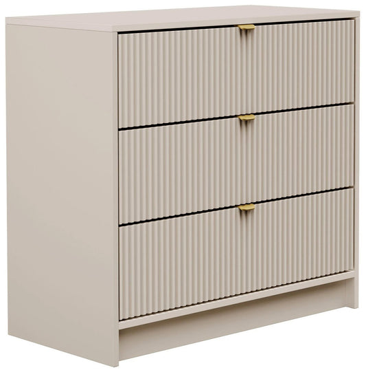 Tireno 3-Drawer Chest, Beige, 80x40x75