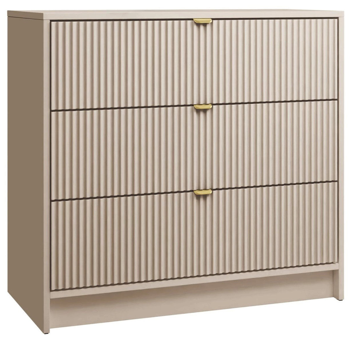 Tireno 3-Drawer Chest, Beige, 80x40x75