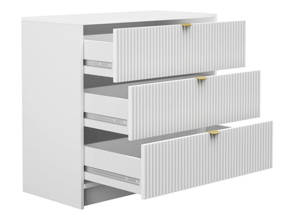 Tireno 3-Drawer Chest, Beige, 80x40x75