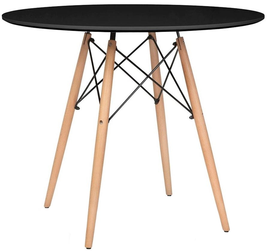 Τραπέζι Fiorino Round Μαύρο 80x80x74