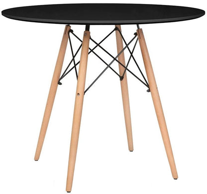 Τραπέζι Fiorino Round Μαύρο 80x80x74