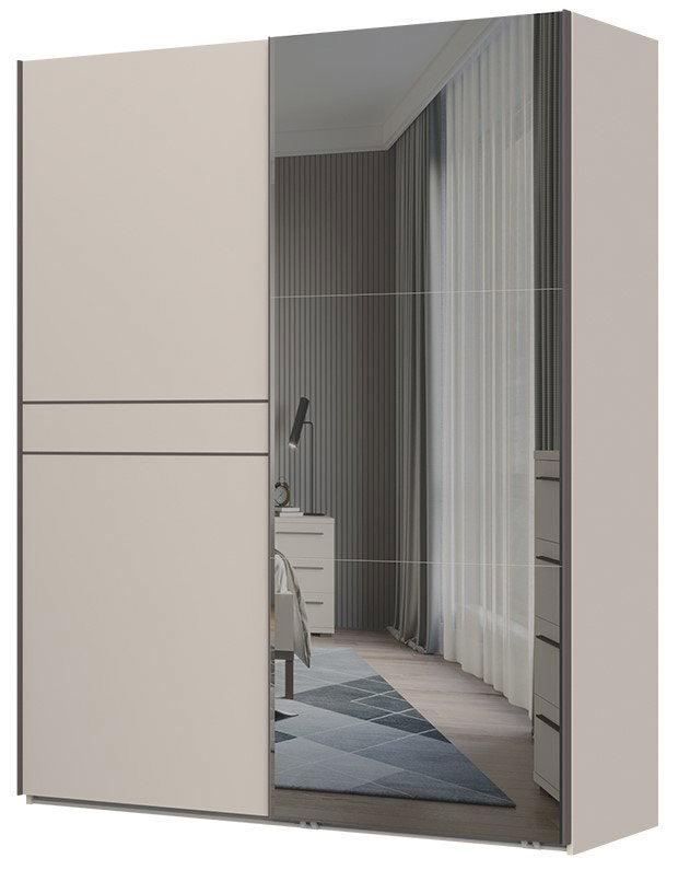 Wardrobe Phantom 180 Sliding with Mirror 182x61x224