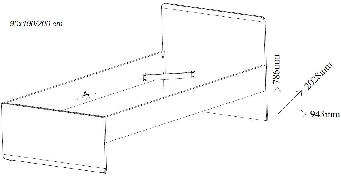 Παιδικό Κρεβάτι Swappie 95x202x80.6