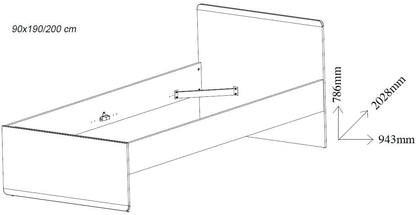 Παιδικό Κρεβάτι Swappie 95x202x80.6