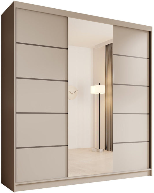 Ντουλάπα Barry 200 Συρόμενη Cashmere 200x58x215